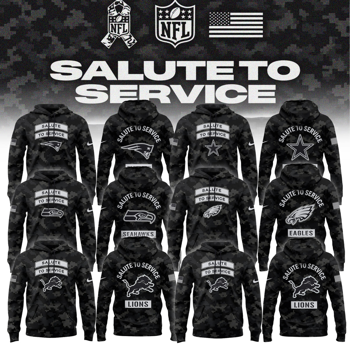 All Team NFL Salute to Service 2026 Hoodie