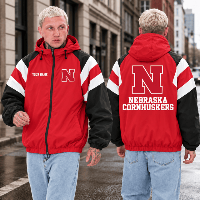 Nebraska Cornhuskers NCAA Outdoor Jacket Custom Name For Fan