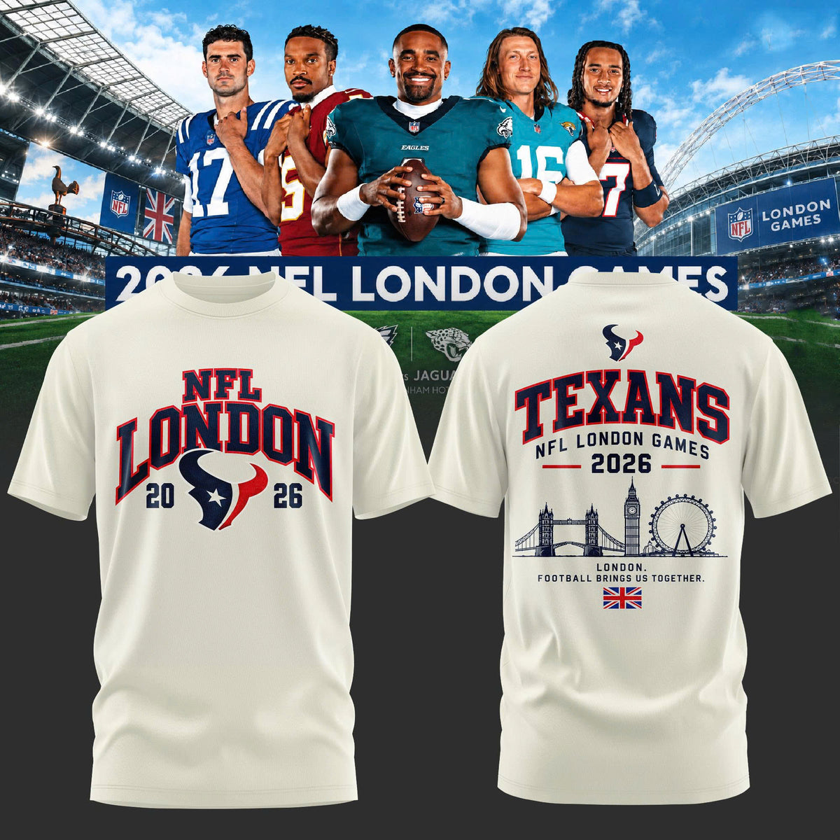 Limited Edition Houston Texans – NFL London Games 2026 T-shirt