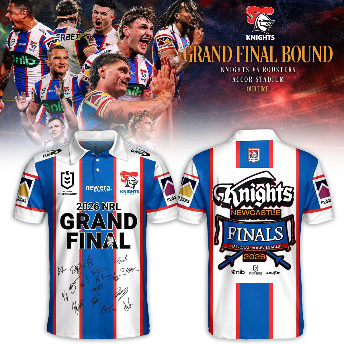 Limited Edition Newcastle Knights 2026 Grand Finals Polo