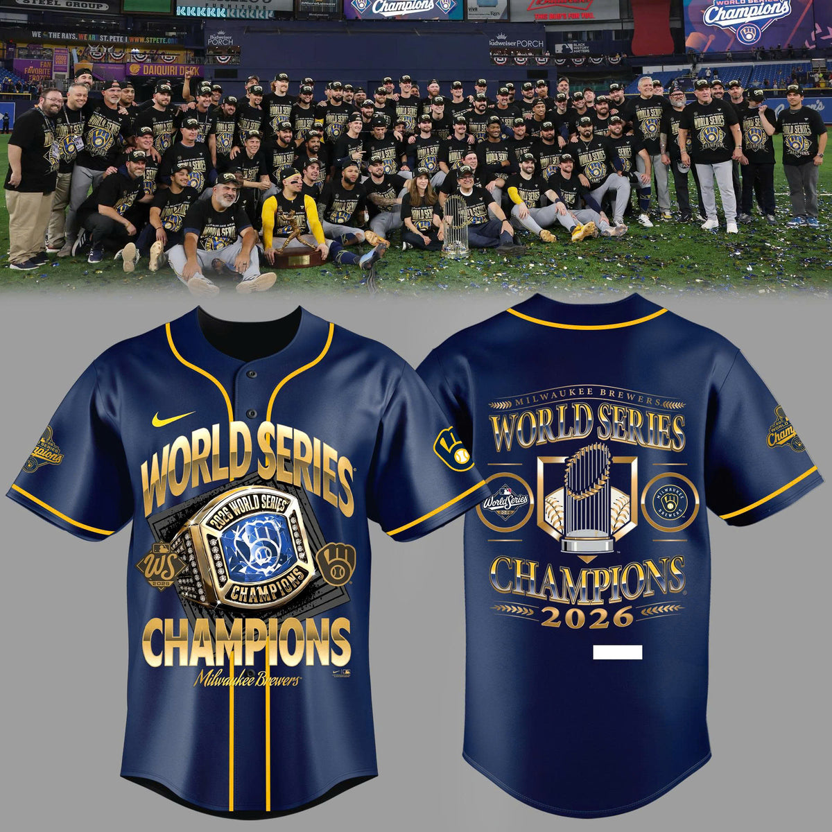 Limited Edition Milwaukee Brewers 2026 World Series Champions Jersey