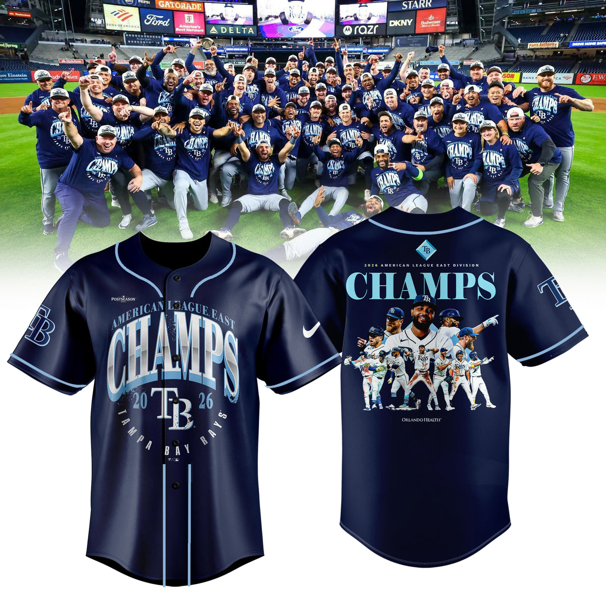 Limited Edition Tampa Bay Rays 2026 AL East Division Champions Jersey
