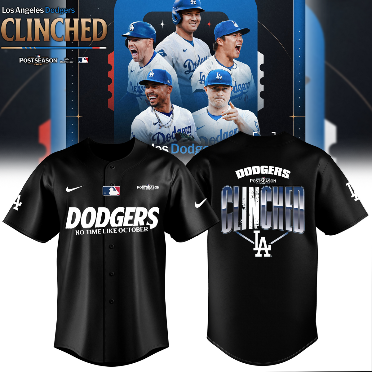 Limited Edition LA Postseason 2026 Clinched Jersey