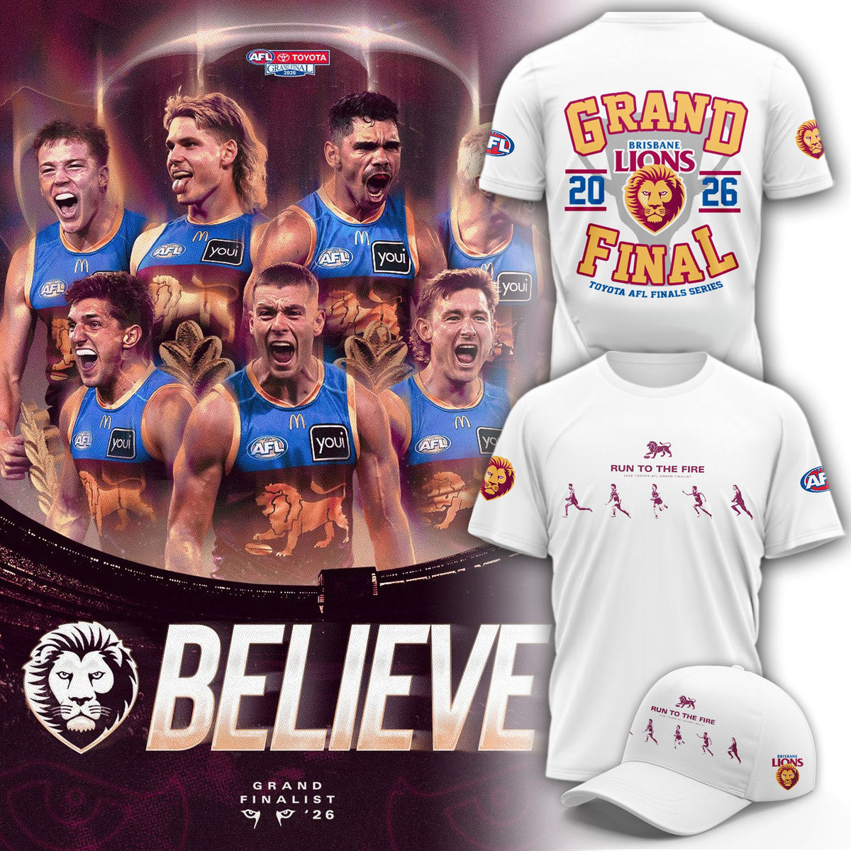 Limited Edition Brisbane Lions 2026 AFL Grand Final T-shirt