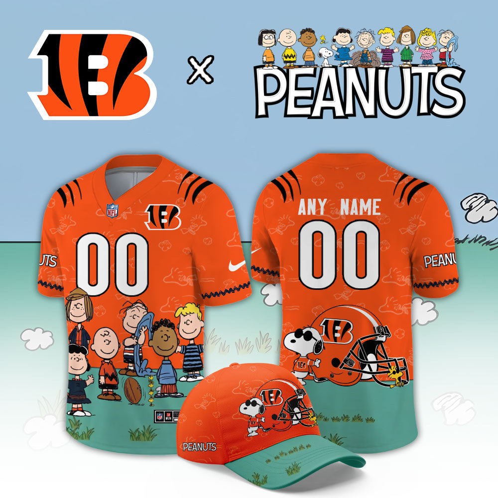 Limited Edition Cincinnati Bengals x Peanuts 2026 Football Jersey