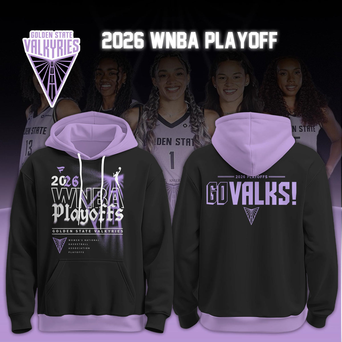 Limited Edition Golden State Valkyries 2026 WNBA Finals Hoodie