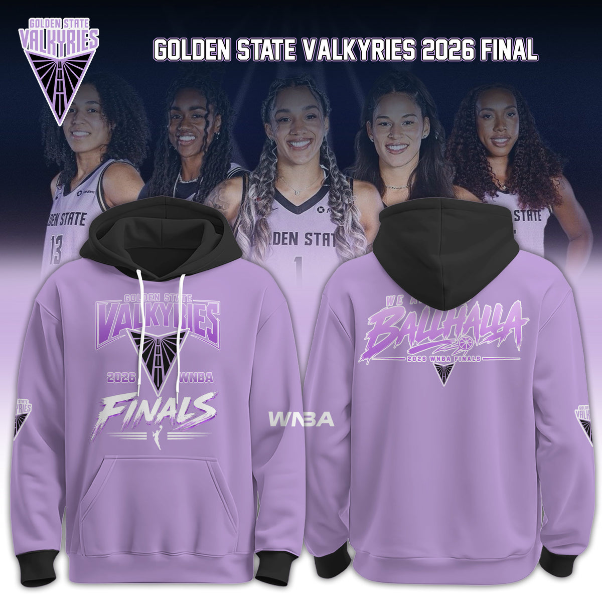 Limited Edition Golden State Valkyries 2026 WNBA Finals Hoodie
