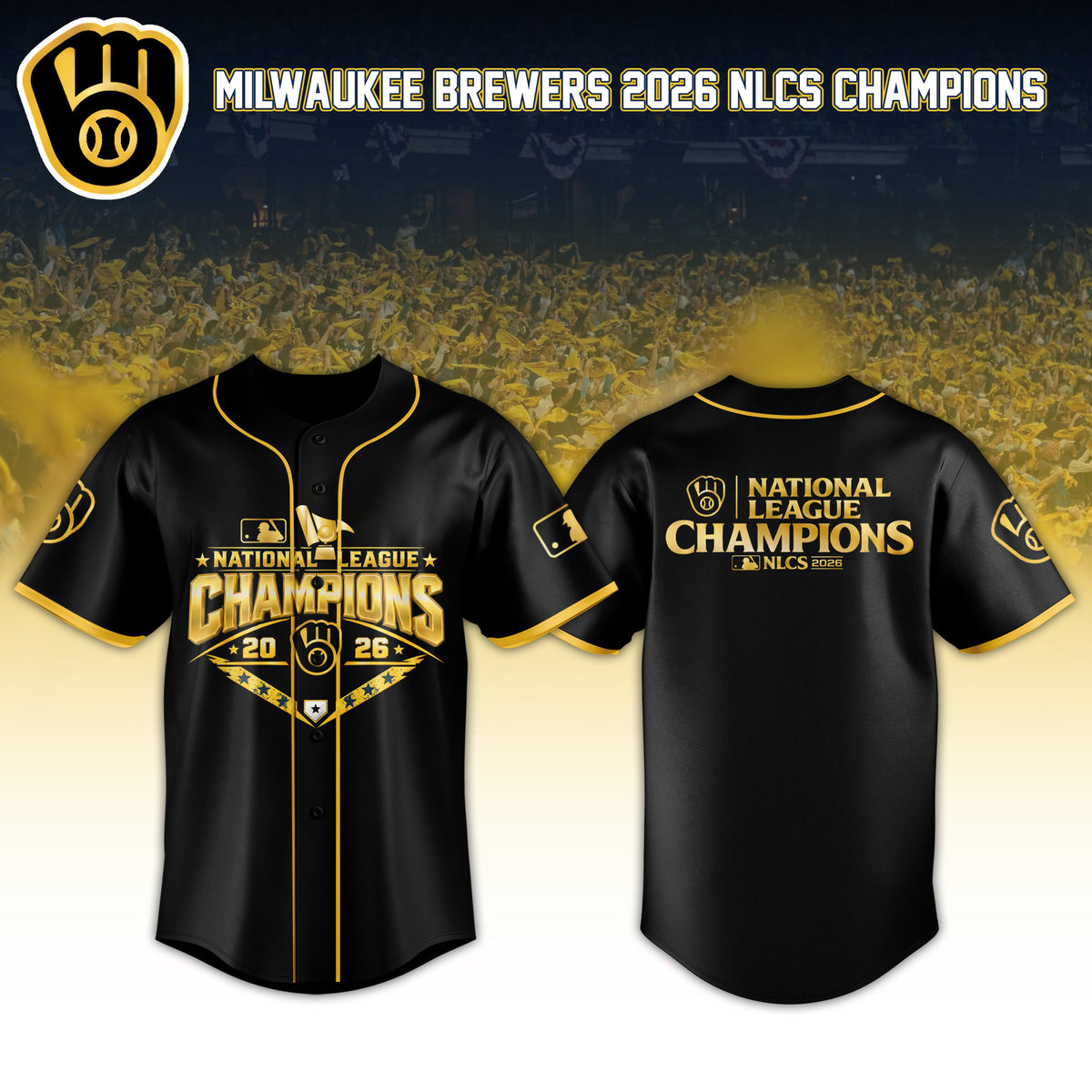 Limited Edition Milwaukee Brewers 2026 National League Champions Jersey