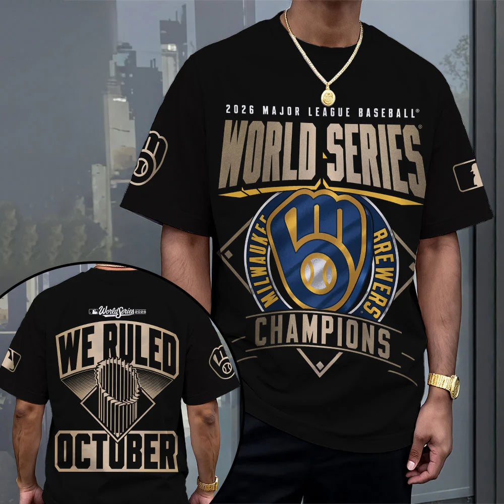 Limited Edition Milwaukee Brewers 2026 World Series Champions T-shirt