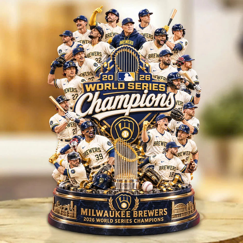 Milwaukee Brewers 2026 World Series Champions Custom Shape Acrylic Plaque