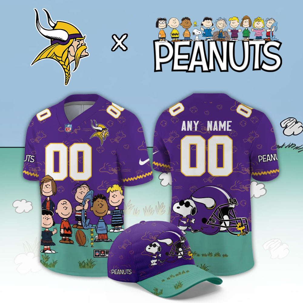 Limited Edition Minnesota Vikings x Peanuts 2026 Football Jersey