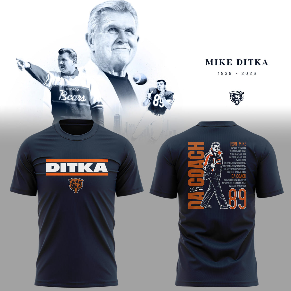 R.I.P Mike Ditka Thank You For The Memories T-shirt