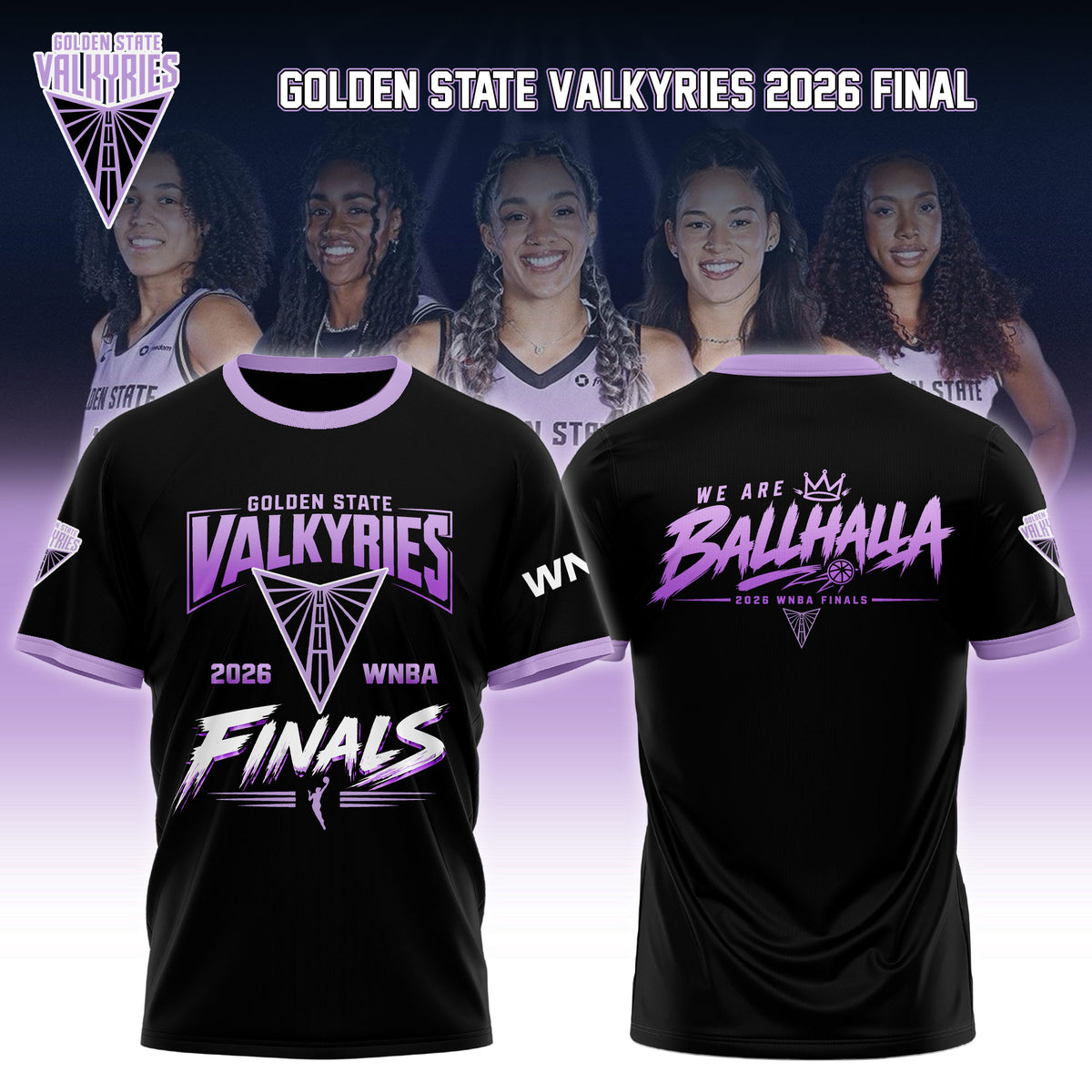 Limited Edition Golden State Valkyries 2026 WNBA Finals T-shirt