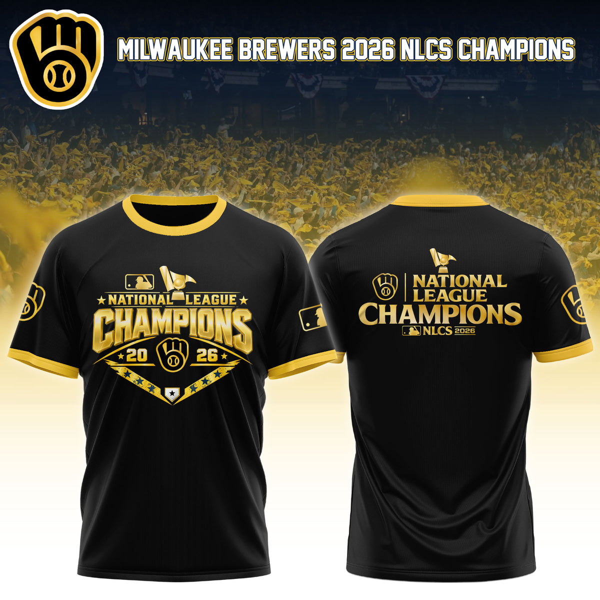 Limited Edition Milwaukee Brewers 2026 National League Champions T-shirt