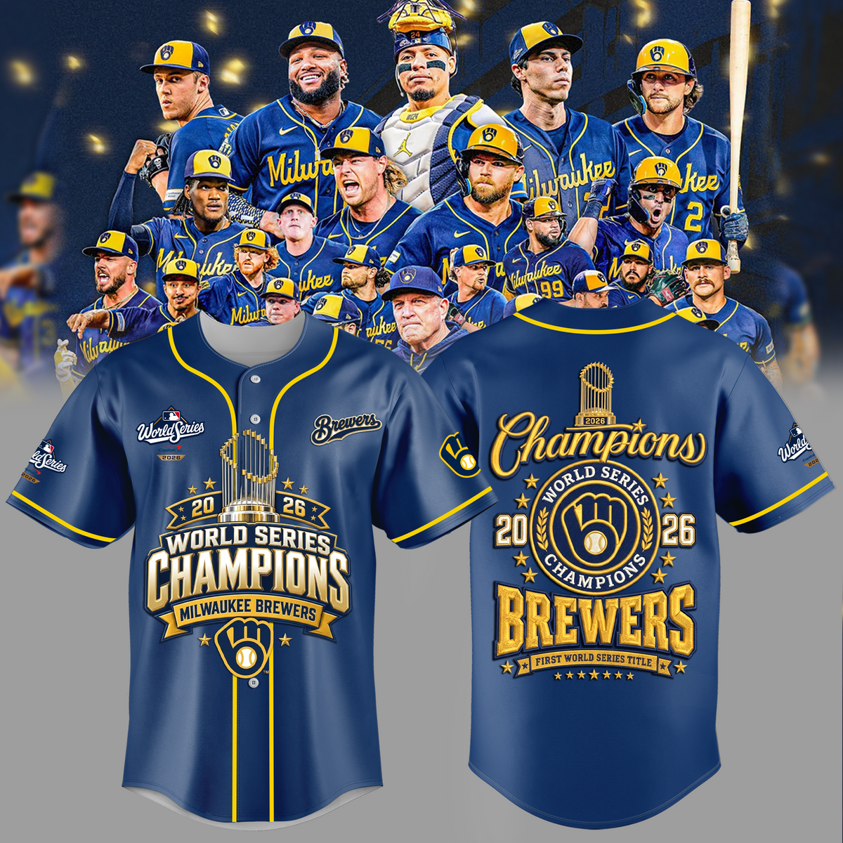 Limited Edition Milwaukee Brewers 2026 World Series Champions Jersey