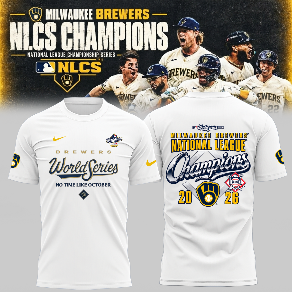 Limited Edition Milwaukee Brewers 2026 National League Champions T-shirt
