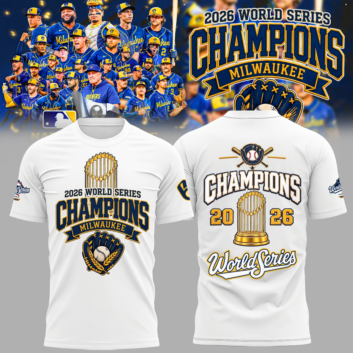 Limited Edition Milwaukee Brewers 2026 World Series Champions T-shirt