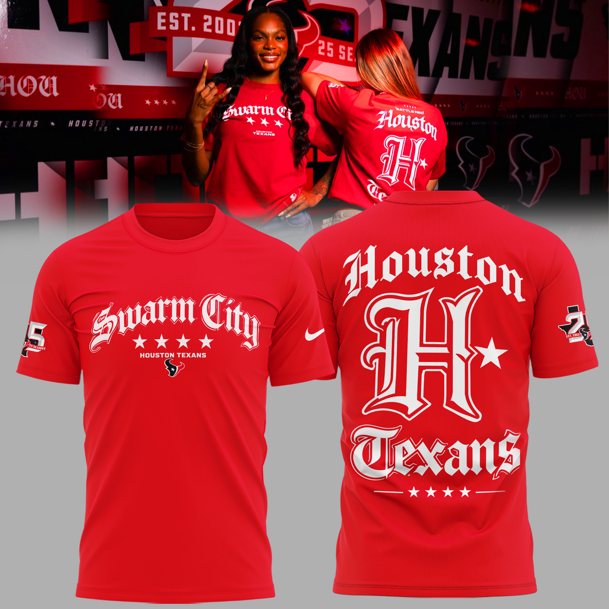 Limited Edition Houston Texans Swarm City T-shirt