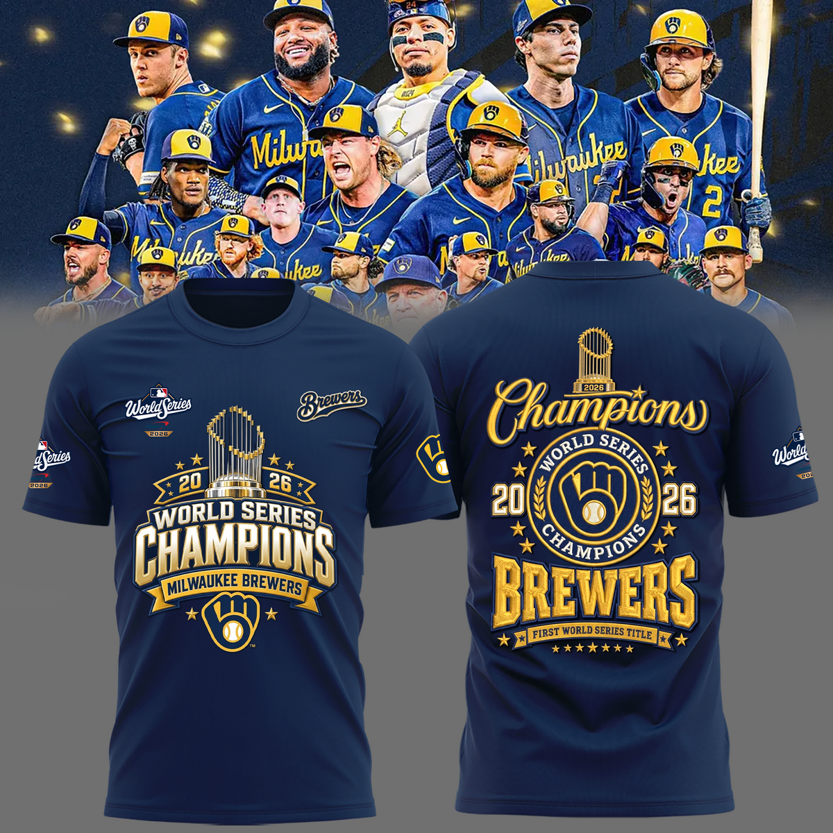 Limited Edition Milwaukee Brewers 2026 World Series Champions T-shirt