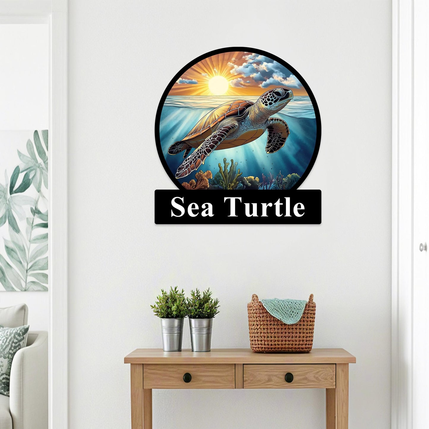 Custom Metal Sea Turtle,Personalized Sea Turtle Wall Art,Turtle Decor, Sea Turtle Wall Decor,Ocean Decor,Gifts For Turtle Lovers