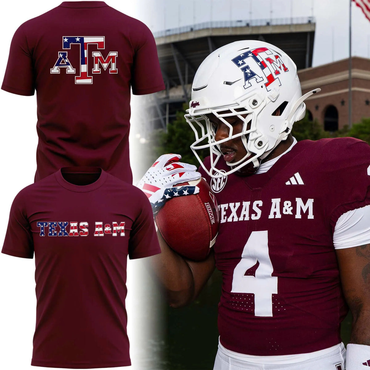 Limited Edition Texas A&M Football "Salute to Service" 2026 T-shirt
