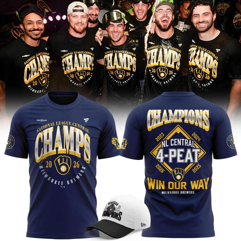 Limited Edition Milwaukee Brewers 2026 NL Central Division Champions T-shirt