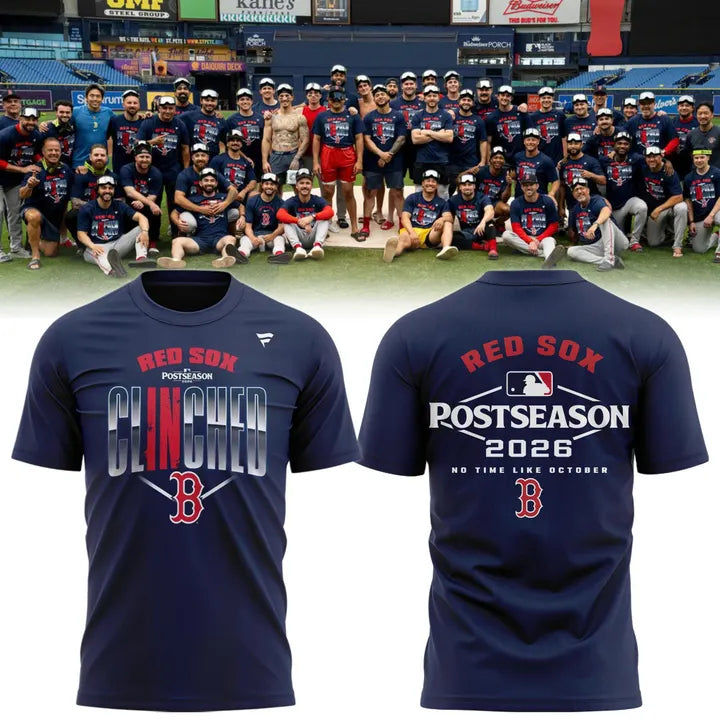 Limited Edition Boston Red Sox 2026 Postseason Clinched T-shirt