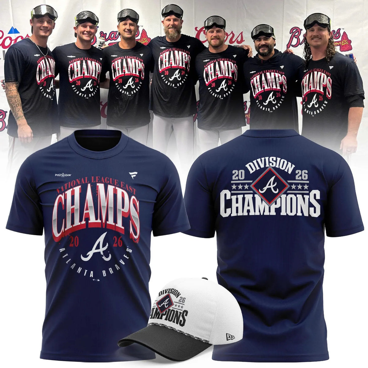 Limited Edition Atlanta Braves 2026 NL East Division Champions T-shirt