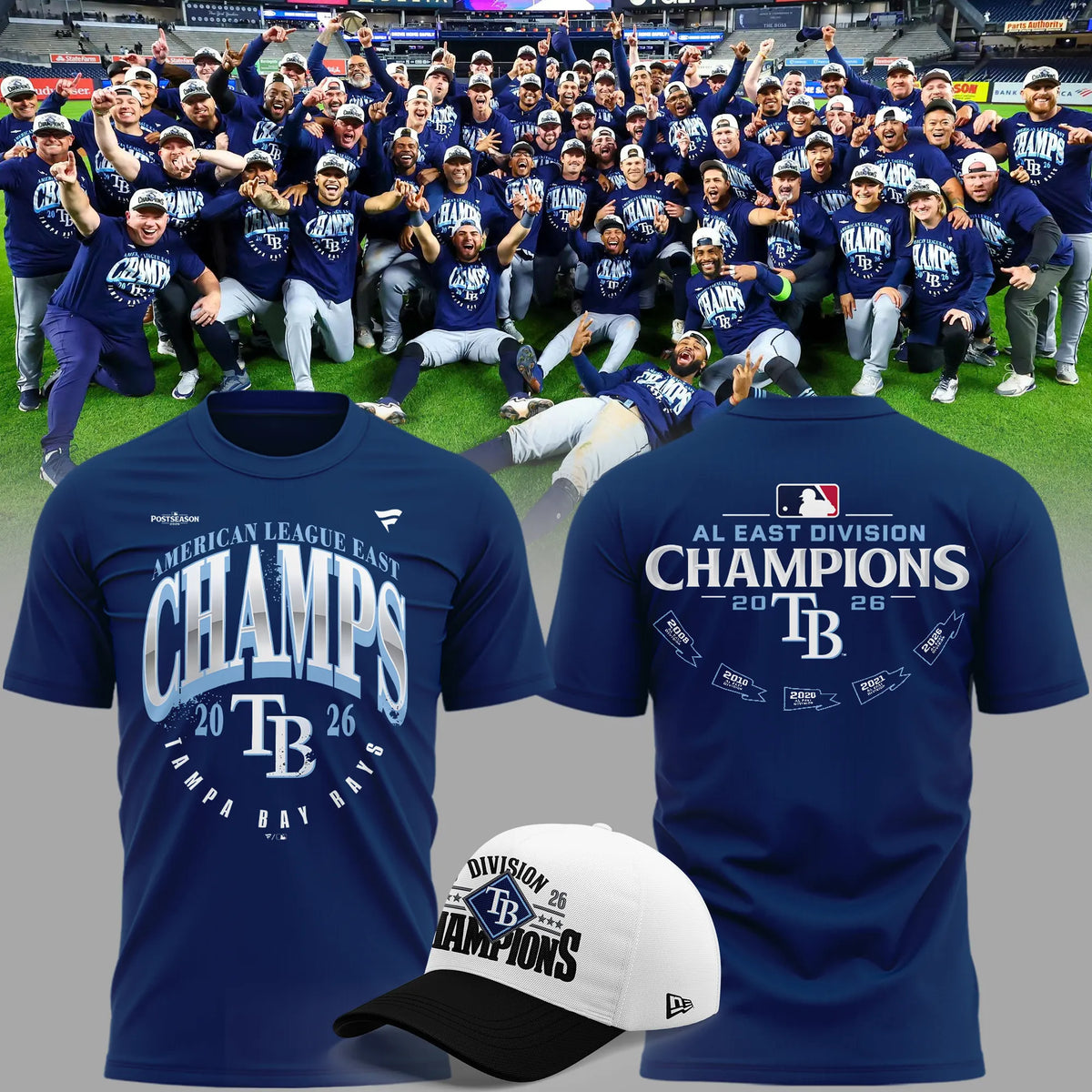 Limited Edition Tampa Bay Rays 2026 AL East Division Champions T-shirt