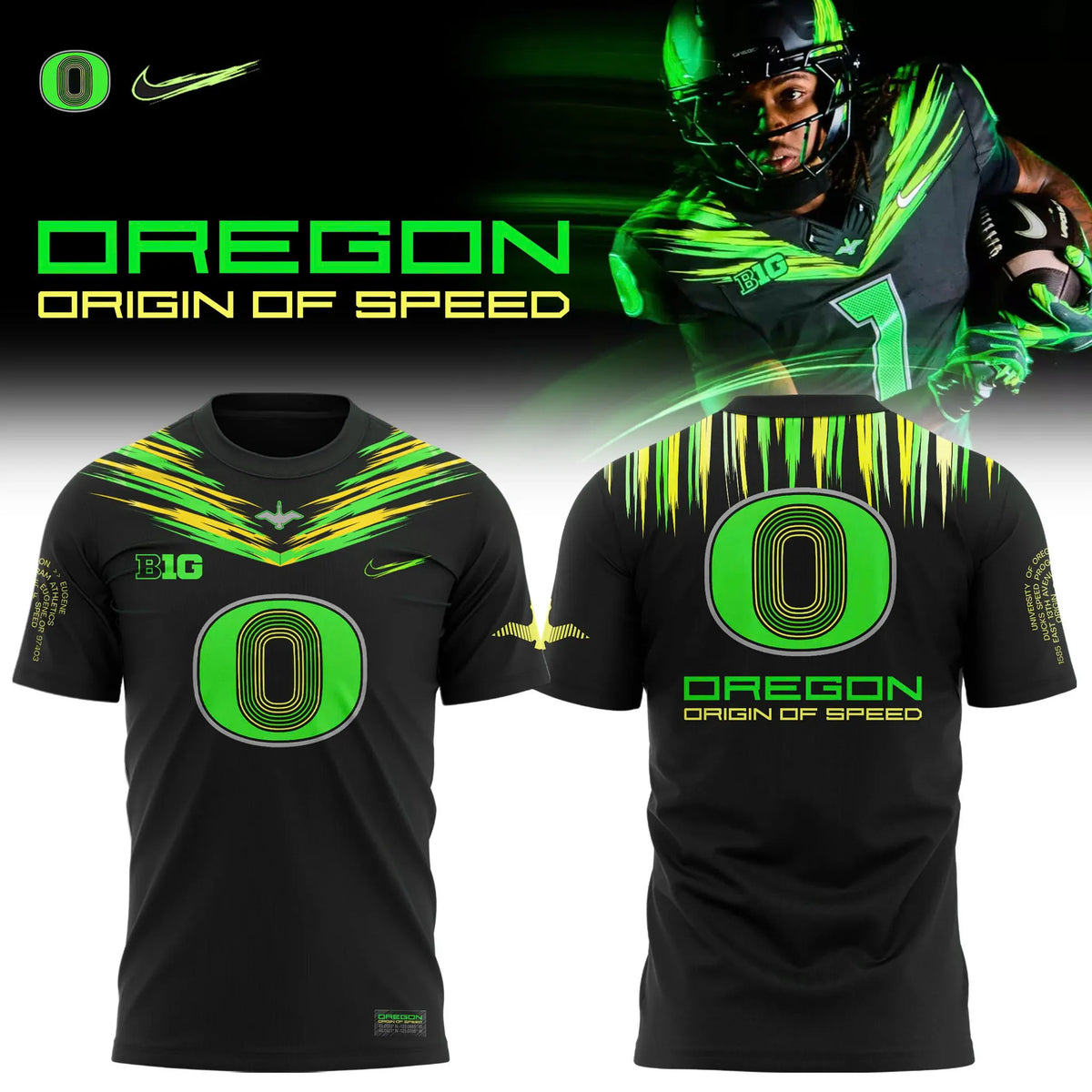 Limited Edition Oregon Ducks Origin of Speed Air T-shirt