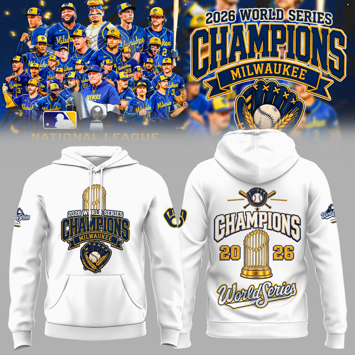 Limited Edition Milwaukee Brewers 2026 World Series Champions Hoodie