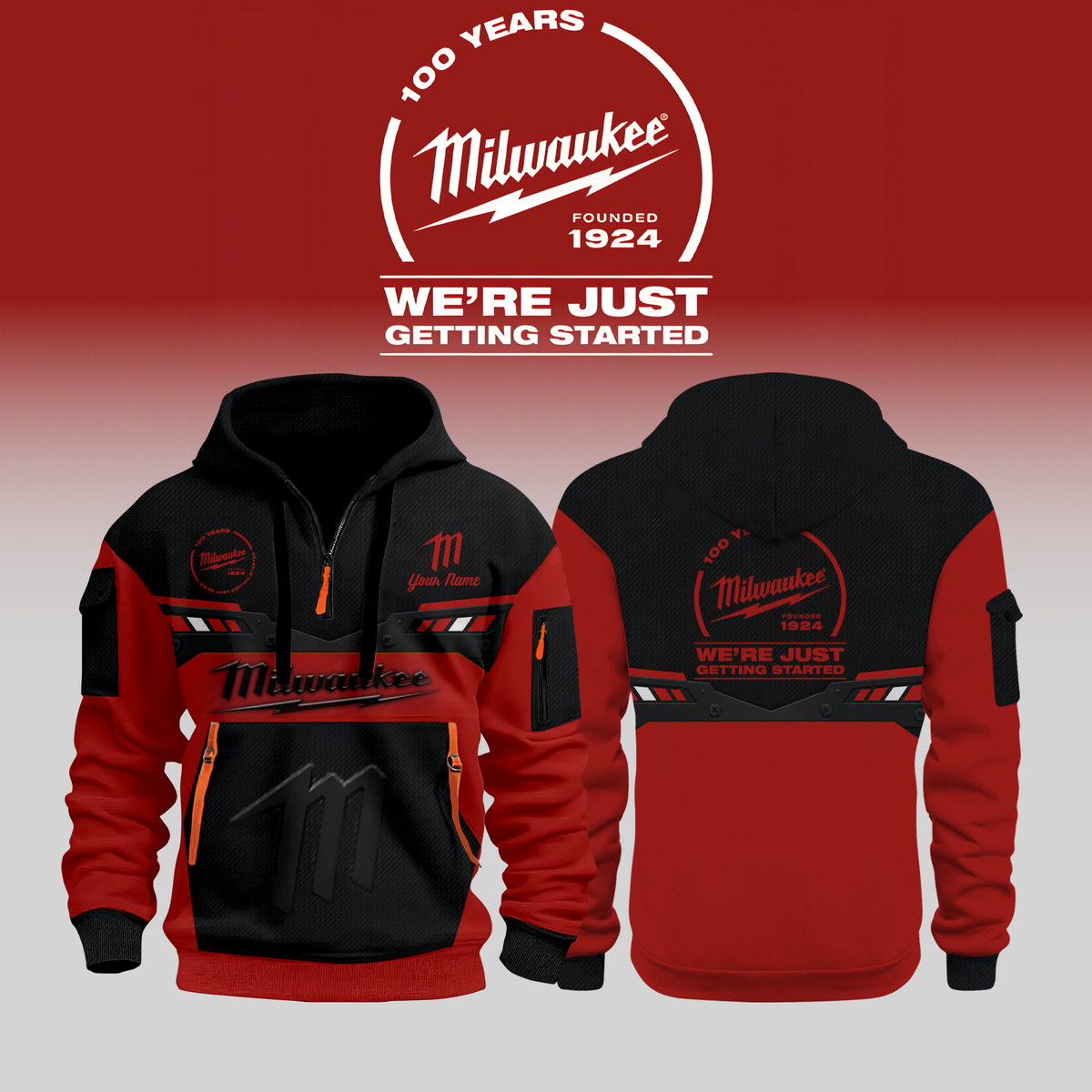 Limited Edition Milwaukee New Half Zip Hoodie