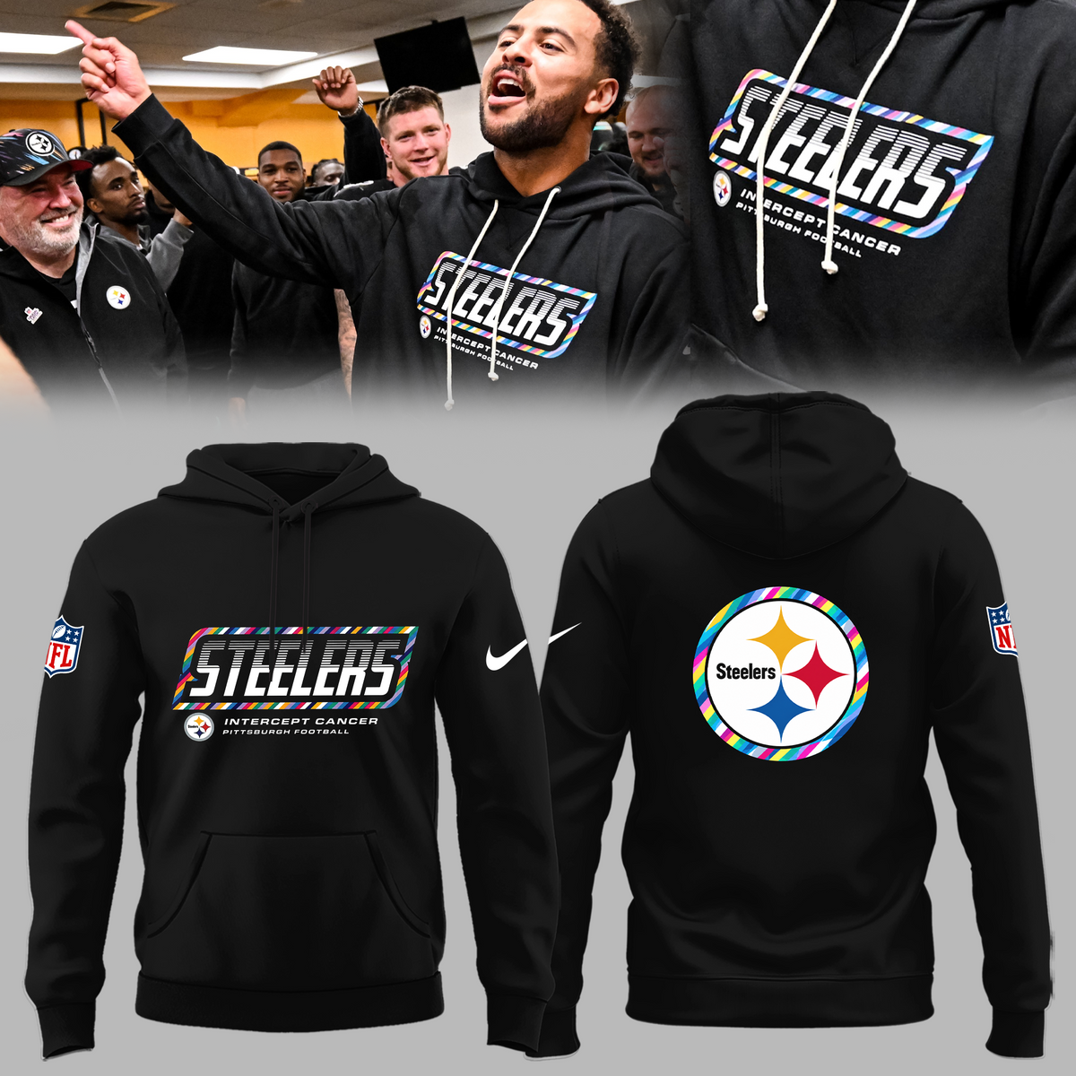 Limited Edition Pittsburgh Steelers 2026 NFL Crucial Catch Hoodie