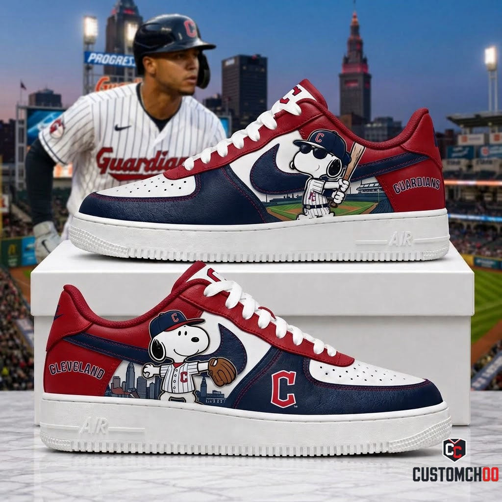 Limited Edition Cleveland Guardians x Snoopy 2026 AF1 Shoes