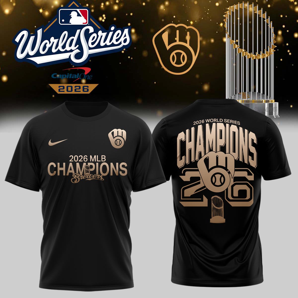 Limited Edition Milwaukee Brewers 2026 World Series Champions T-shirt