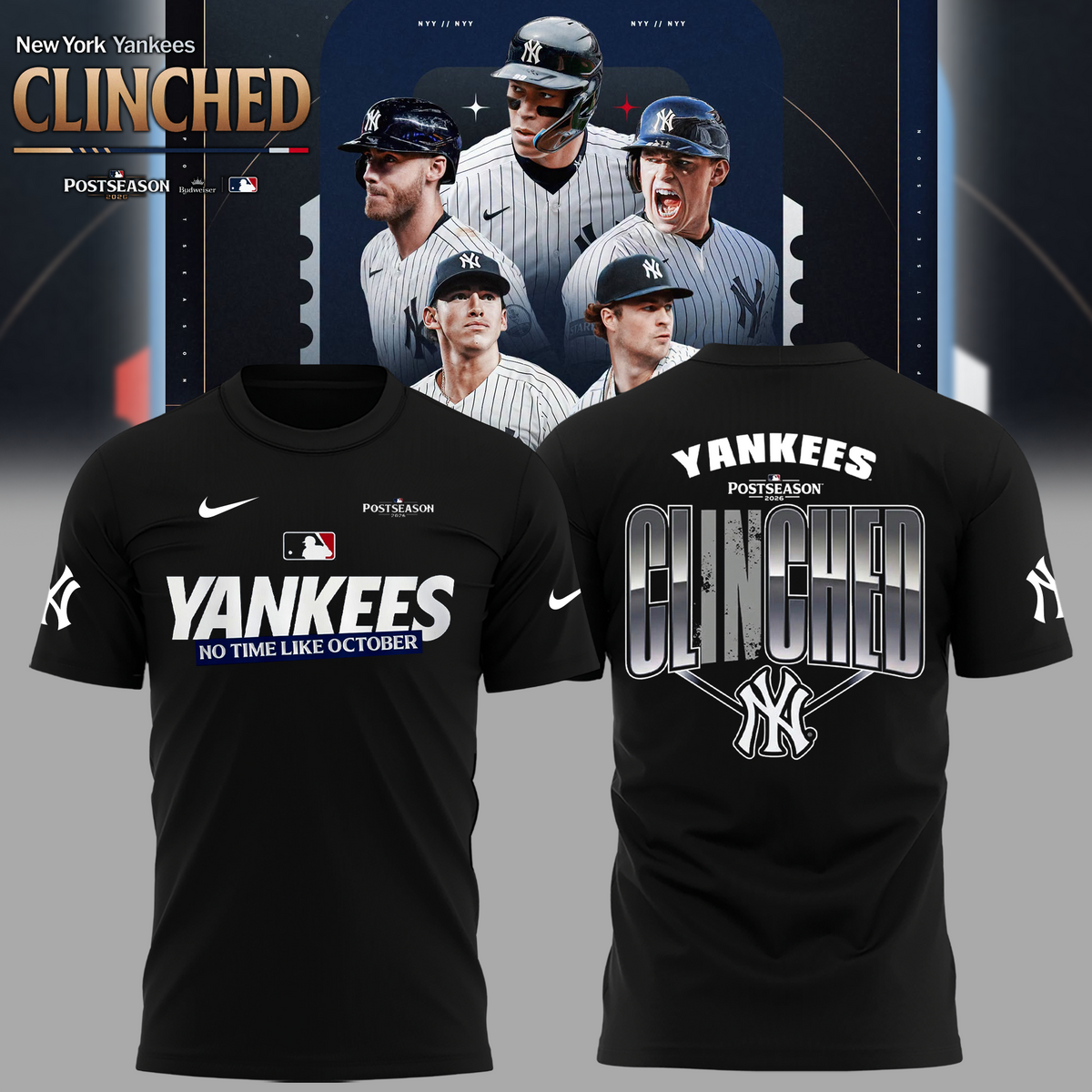 Limited Edition NY Postseason 2026 Clinched T-shirt