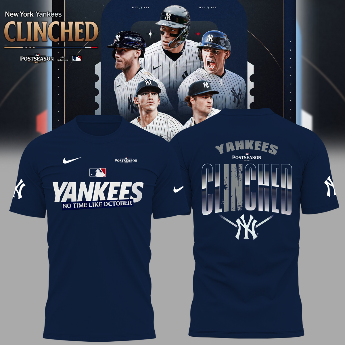 Limited Edition NY Postseason 2026 Clinched T-shirt