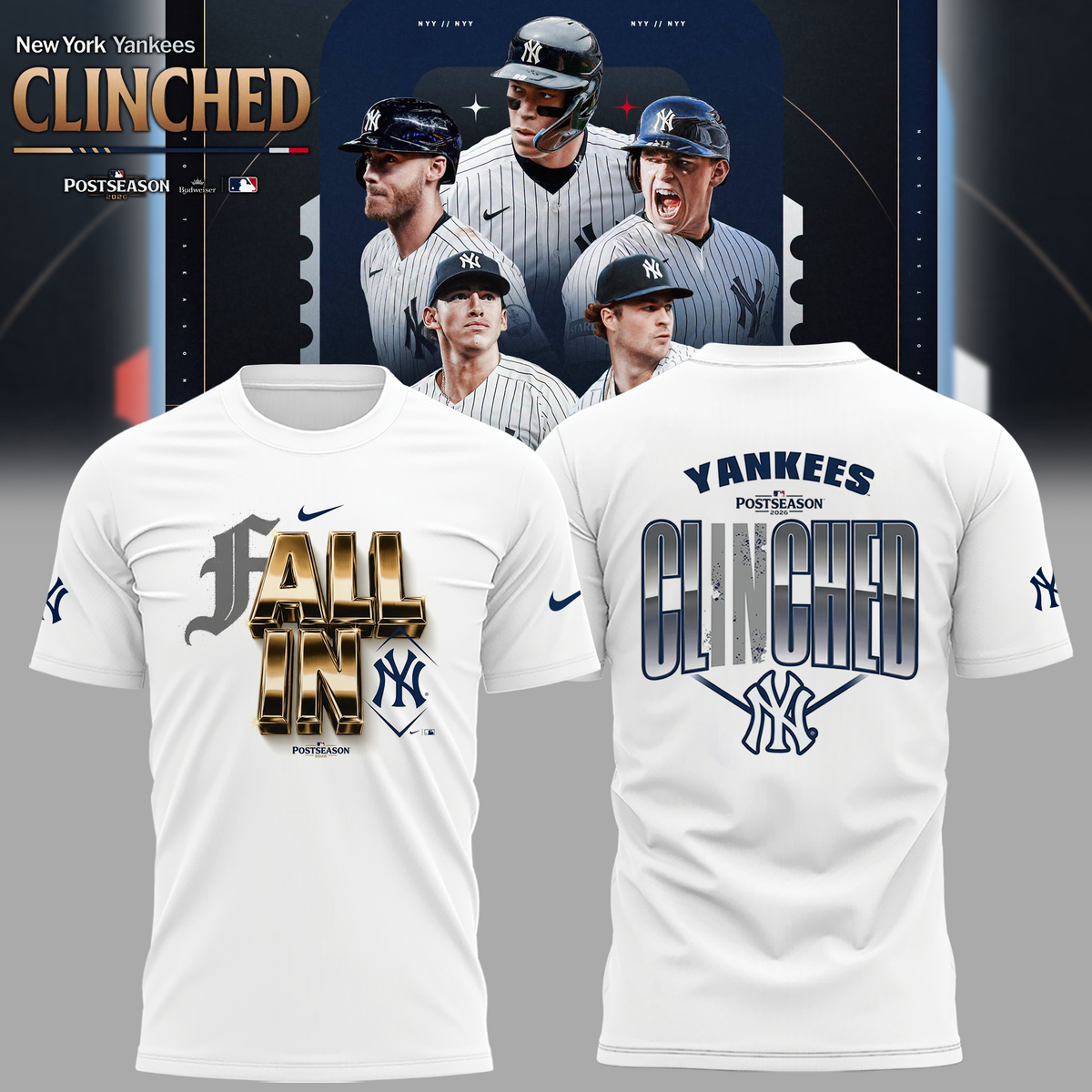Limited Edition NY Postseason 2026 Clinched T-shirt