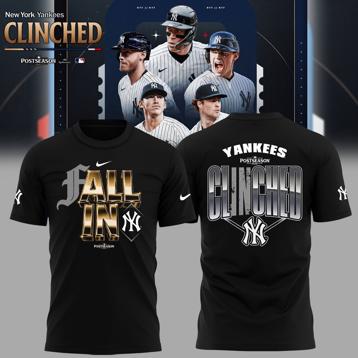Limited Edition NY Postseason 2026 Clinched T-shirt