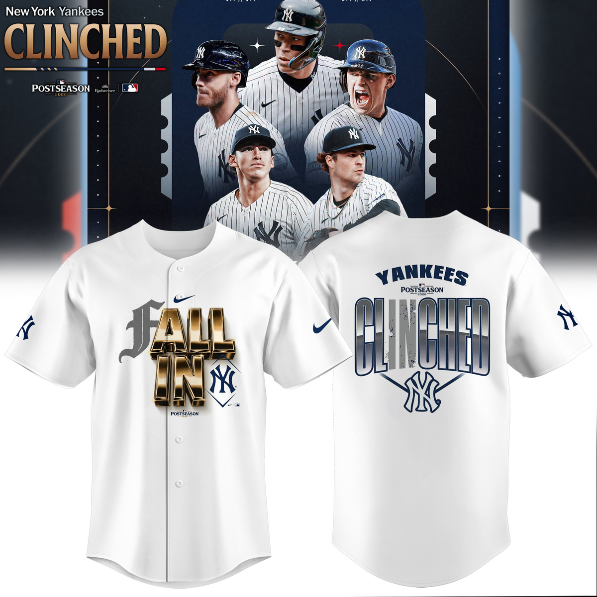 Limited Edition NY Postseason 2026 Clinched Jersey