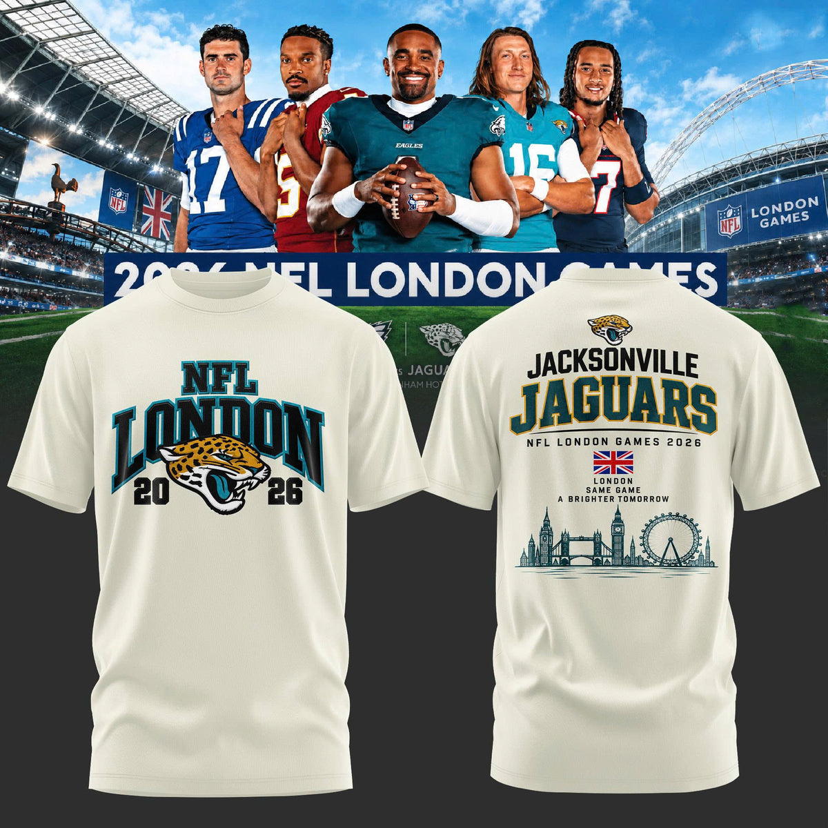 Limited Edition Jacksonville Jaguars – NFL London Games 2026 T-shirt