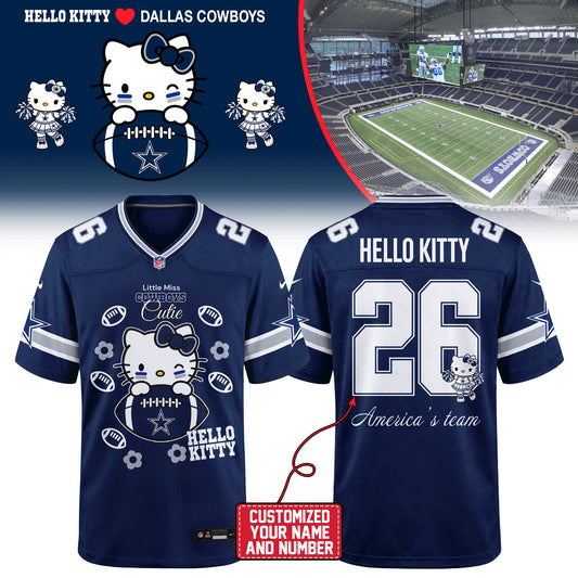 Limited Edition Dallas Cowboys x Hello Kitty 2026 Football Jersey