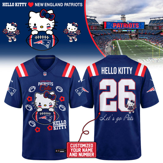 Limited Edition New England Patriots x Hello Kitty 2026 Football Jersey