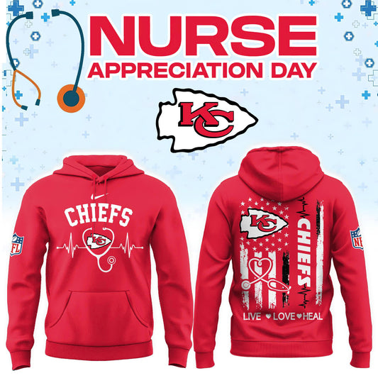 Limited Edition Kansas City Chiefs Nurse Appreciation Hoodie