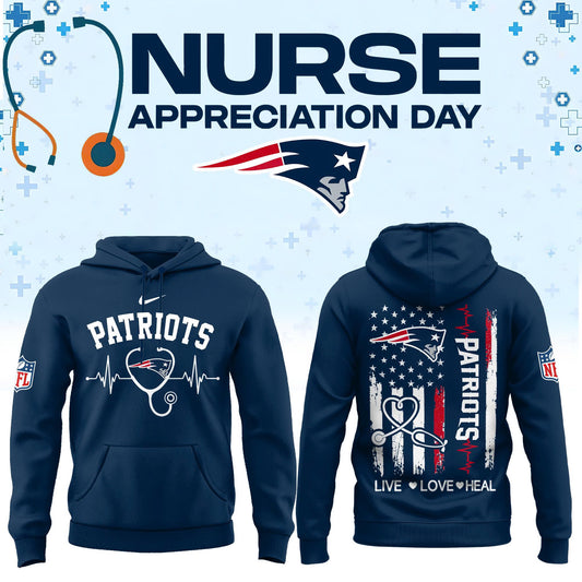 Limited Edition New England Patriots Nurse Appreciation Hoodie