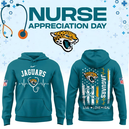 Limited Edition Jacksonville Jaguars Nurse Appreciation Hoodie