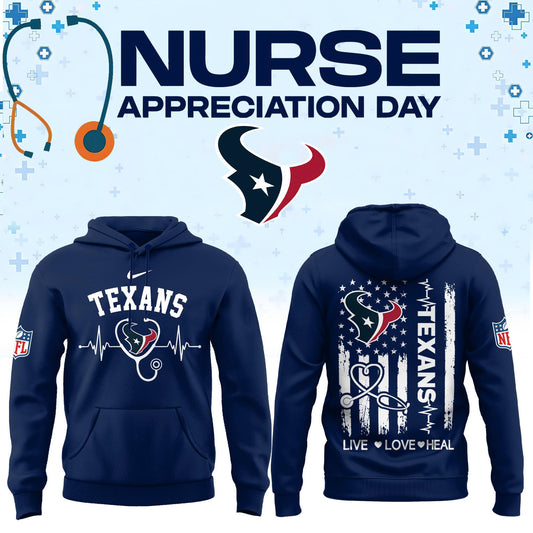Limited Edition Houston Texans Nurse Appreciation Hoodie