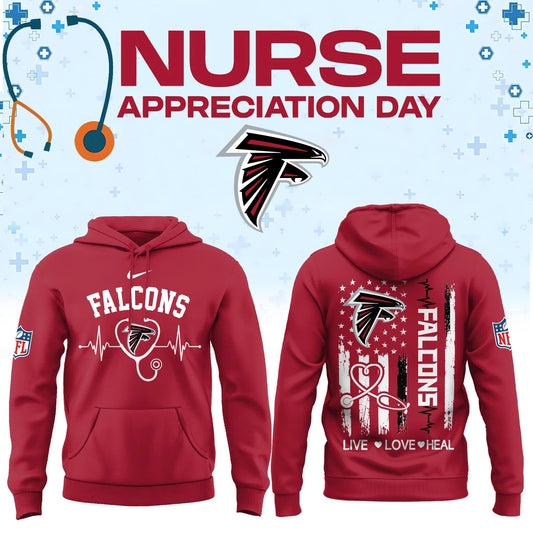 Limited Edition Atlanta Falcons Nurse Appreciation Hoodie