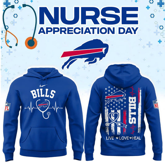 Limited Edition Buffalo Bills Nurse Appreciation Hoodie