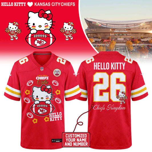 Limited Edition Kansas City Chiefs x Hello Kitty 2026 Football Jersey